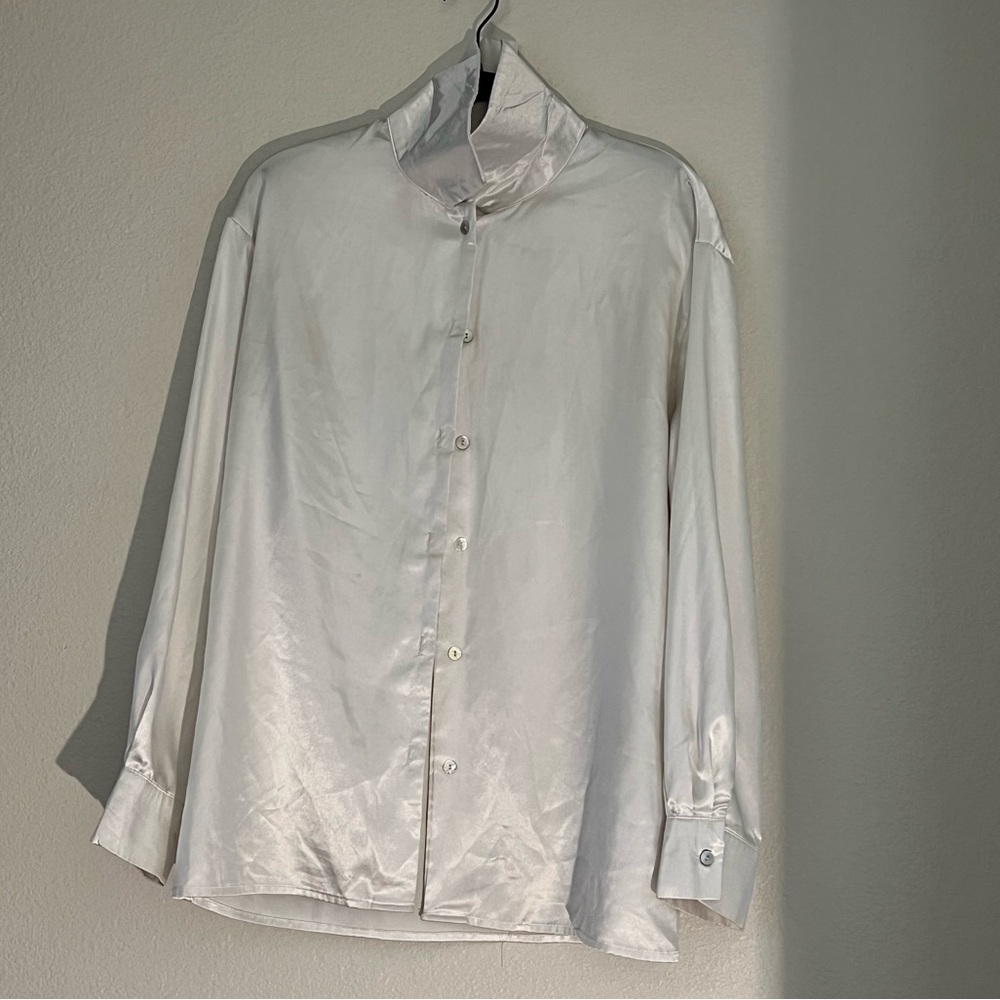 Amazon Silk Button Up Long Sleeve